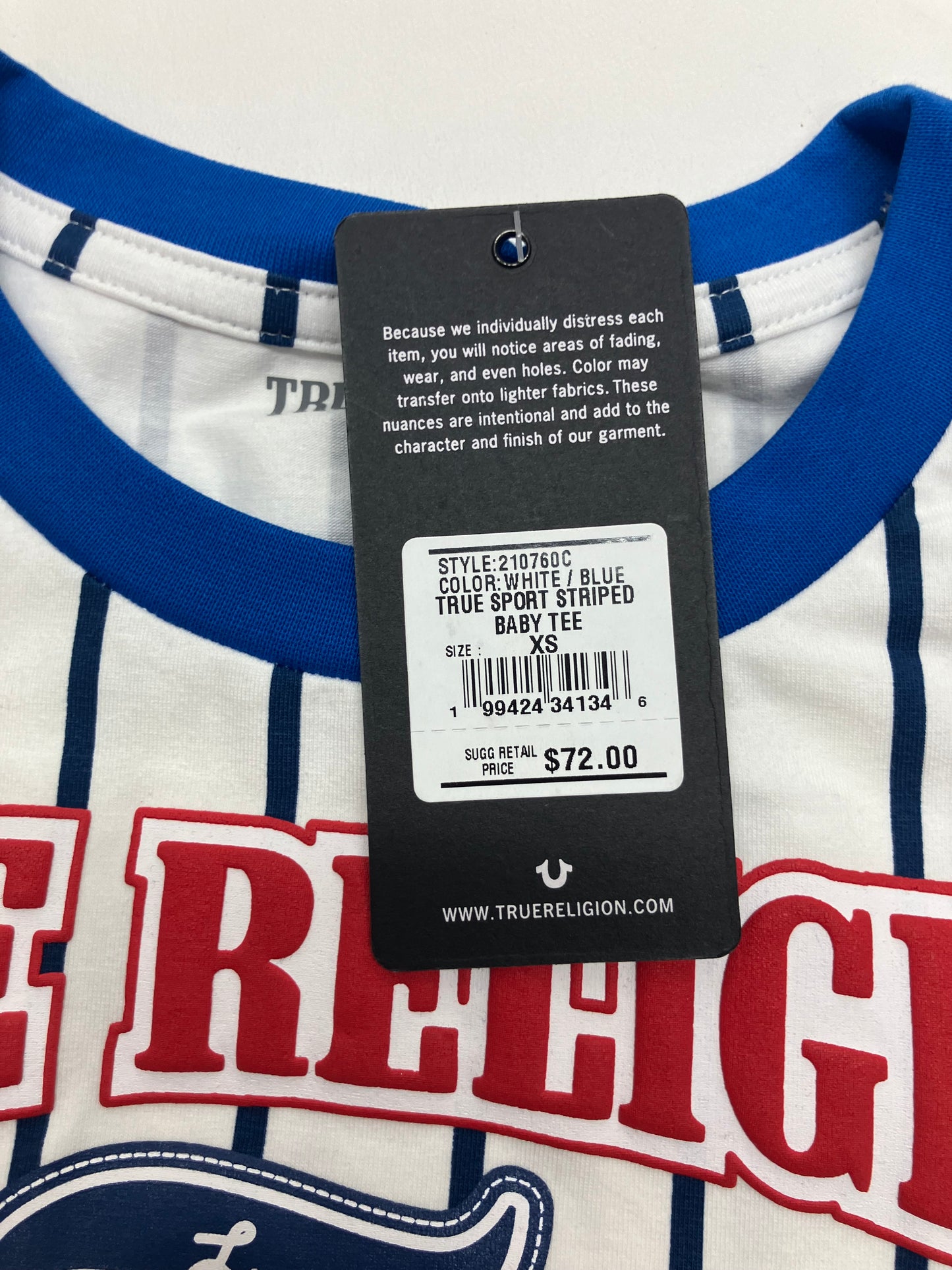True Religion Baseball Baby Tee