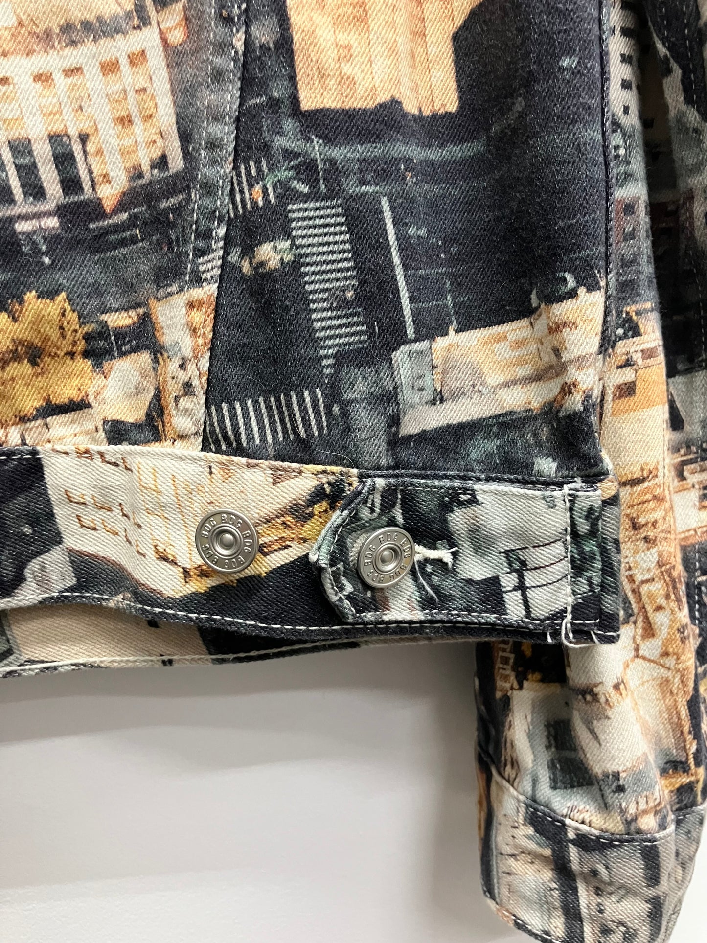 Y2K Style BDG Denim Cityscape Jacket