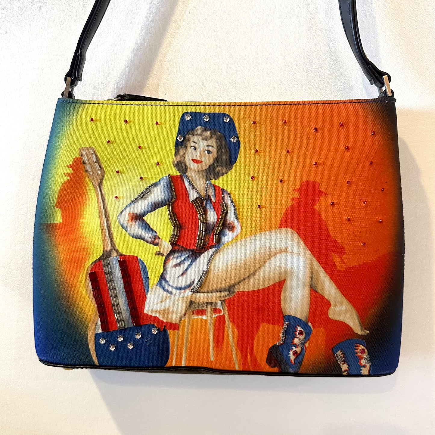 Vintage Sequins Country Girl HandBag