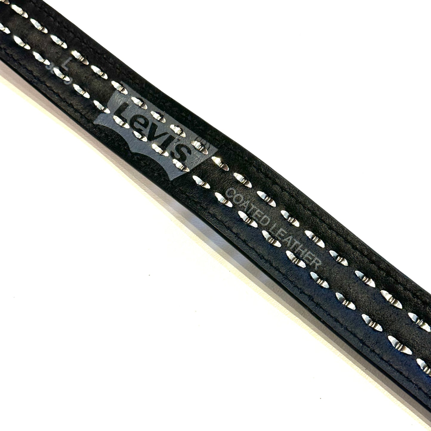 Hand-Made 2-Row Pyramid Studded Coated Leather Levi’s Belt