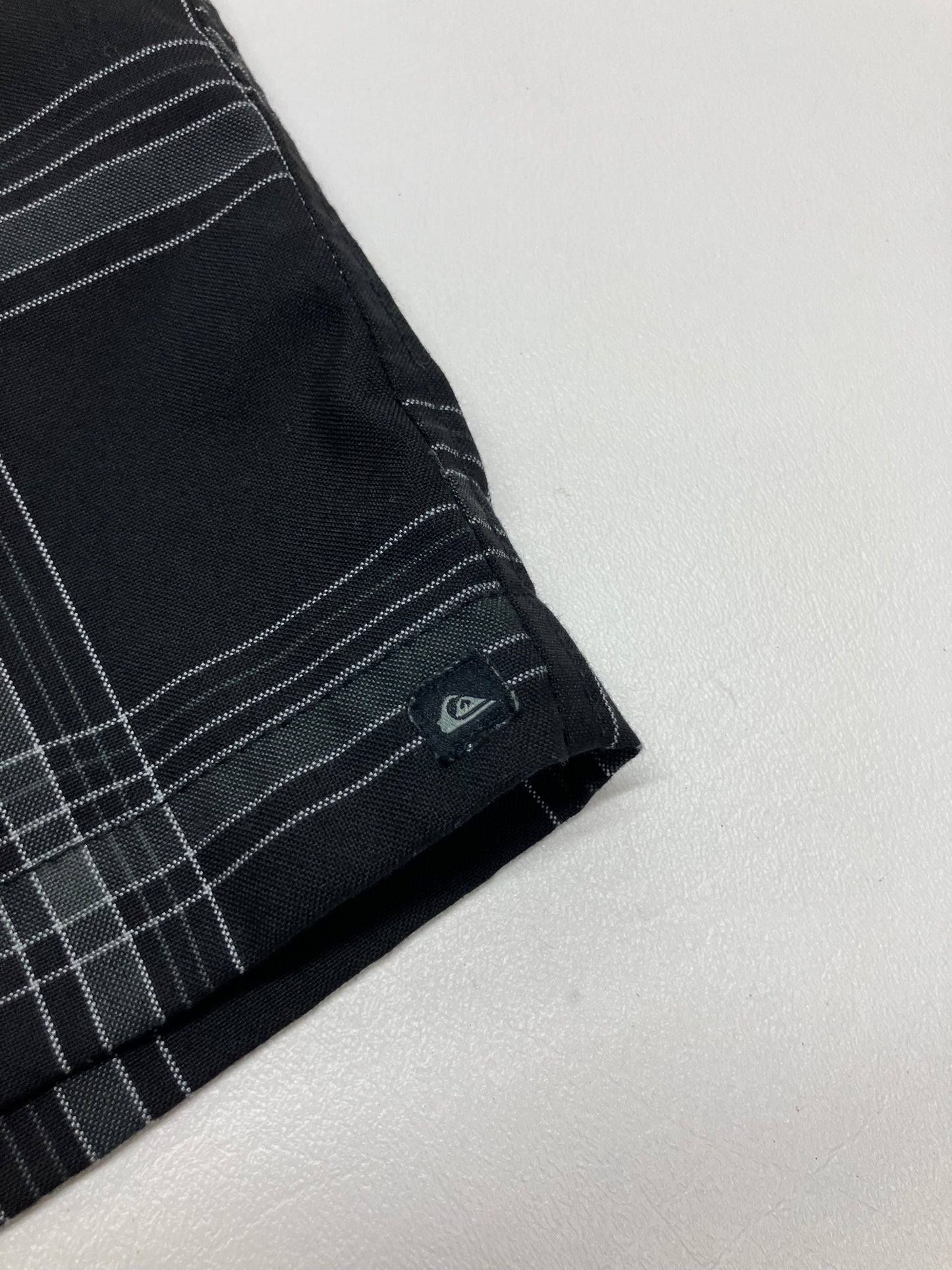 Black Quiksilver Plaid Shorts