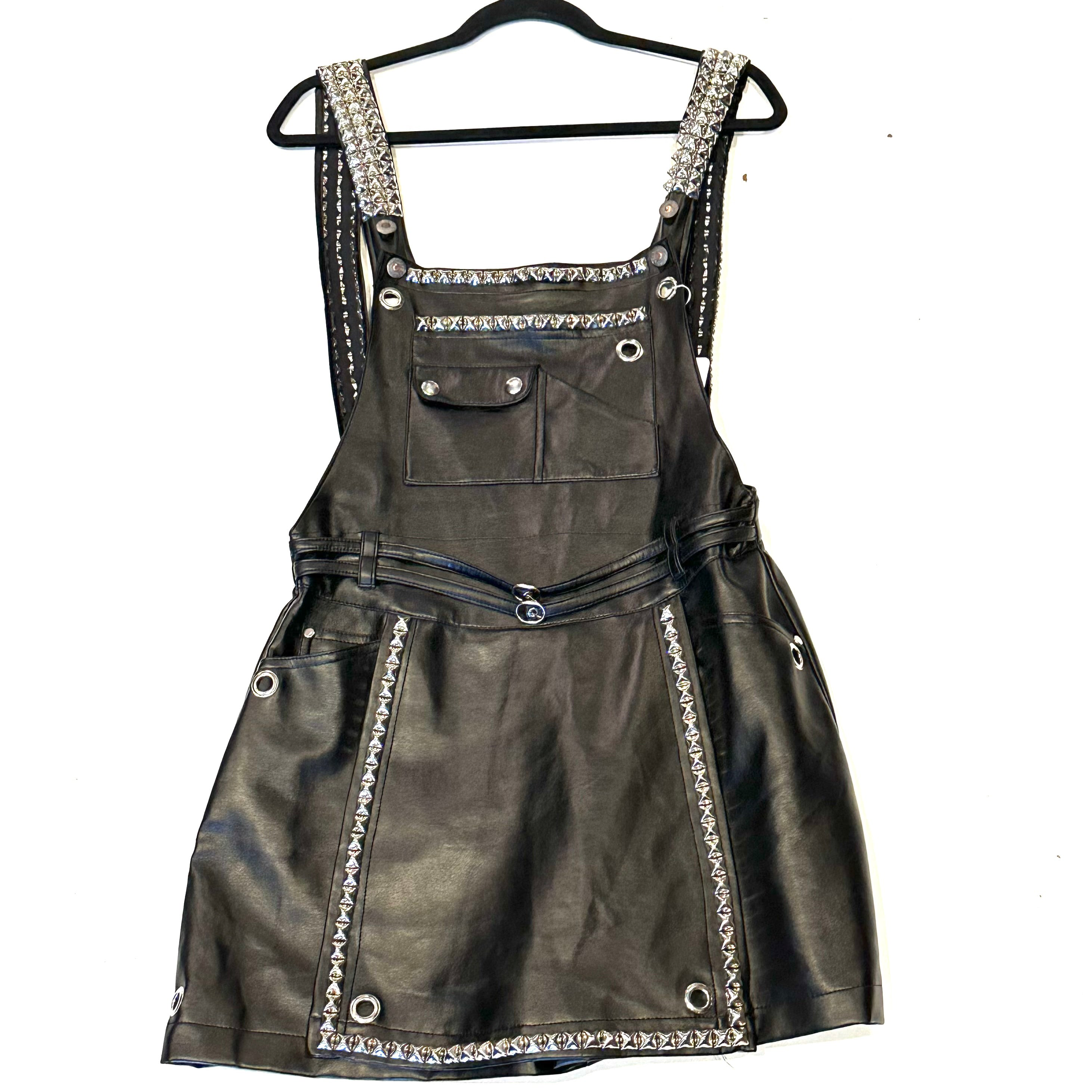 leather overalls dress Leather Overall Dress