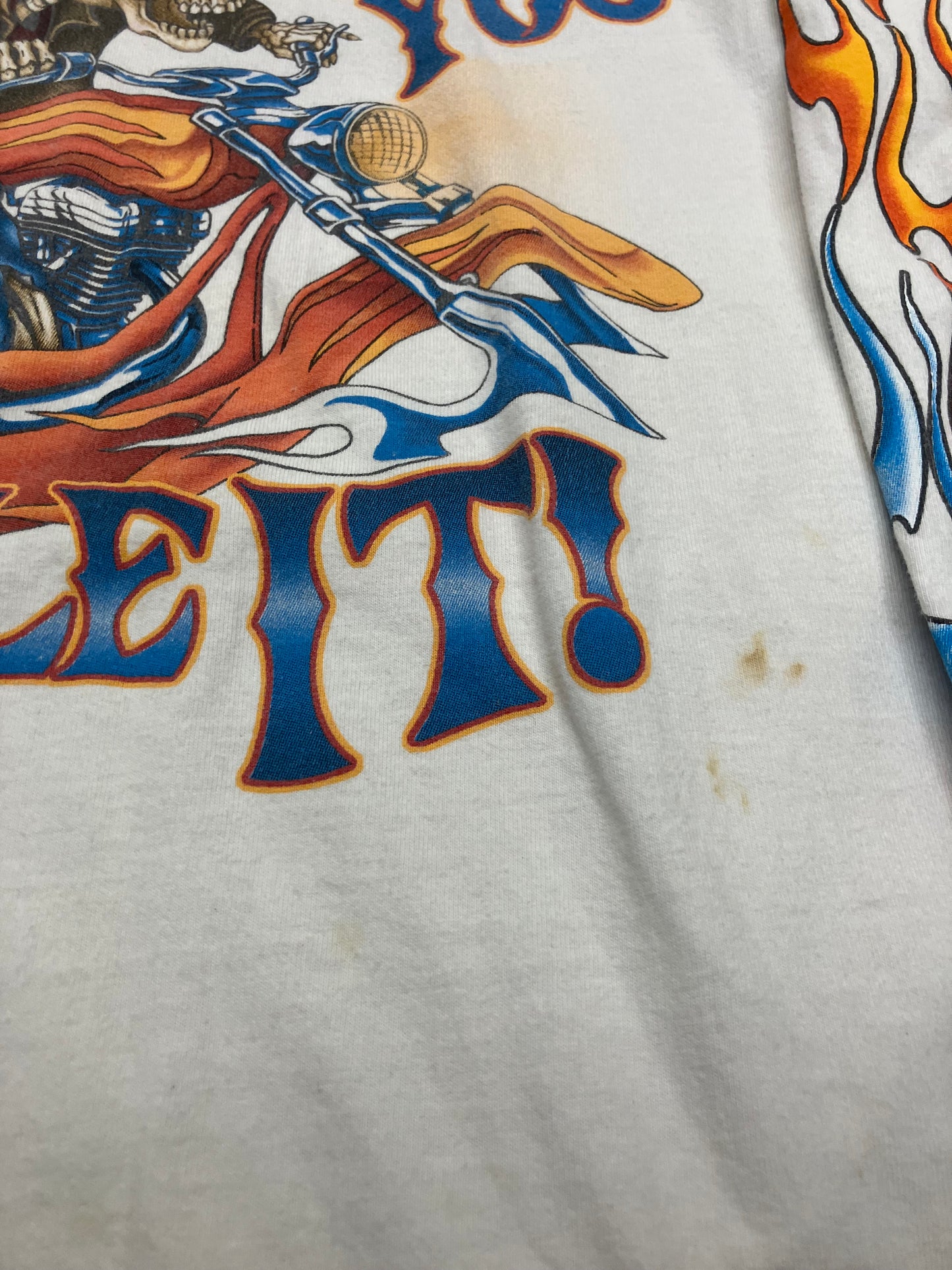 Vintage White Motorcycle Graphic Longsleeve