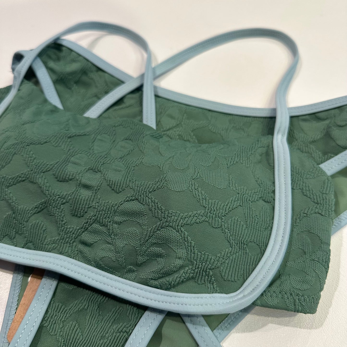 Forest Green Floral Bikini Set