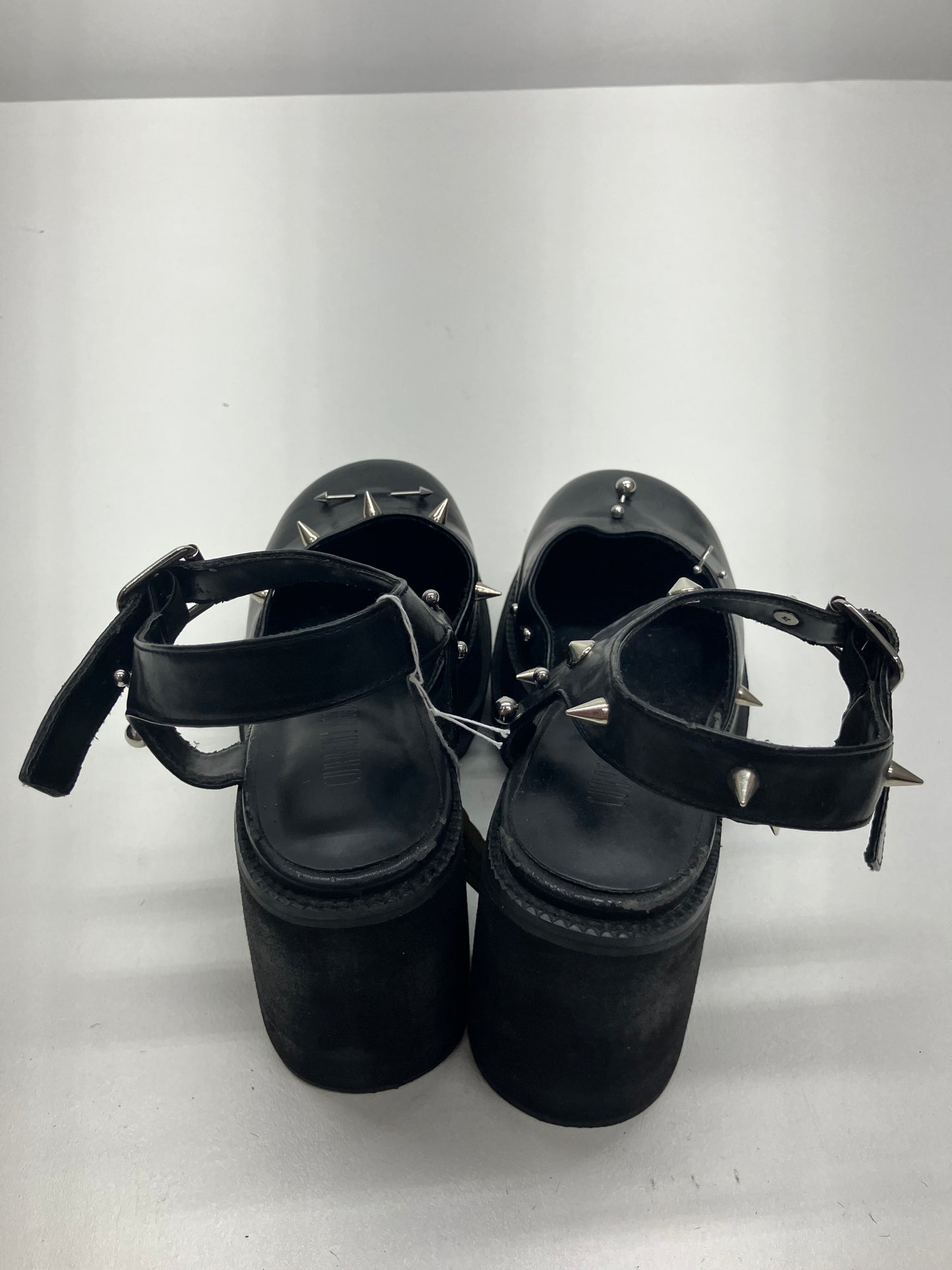 Black Custom Pierced Platform Shoes
