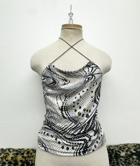 Sequins Y2K spaghetti top