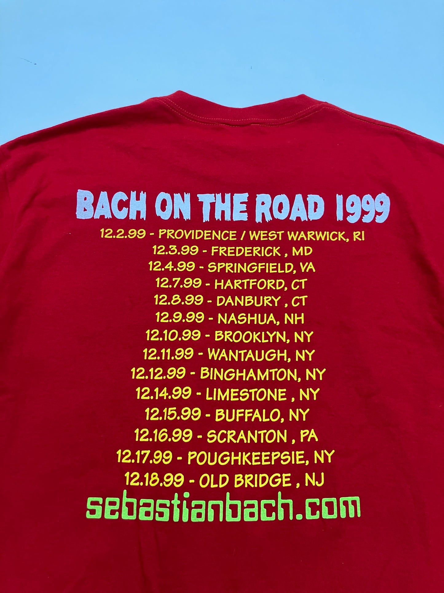 Sebastian Bach 1999 Tour Autographed Tee