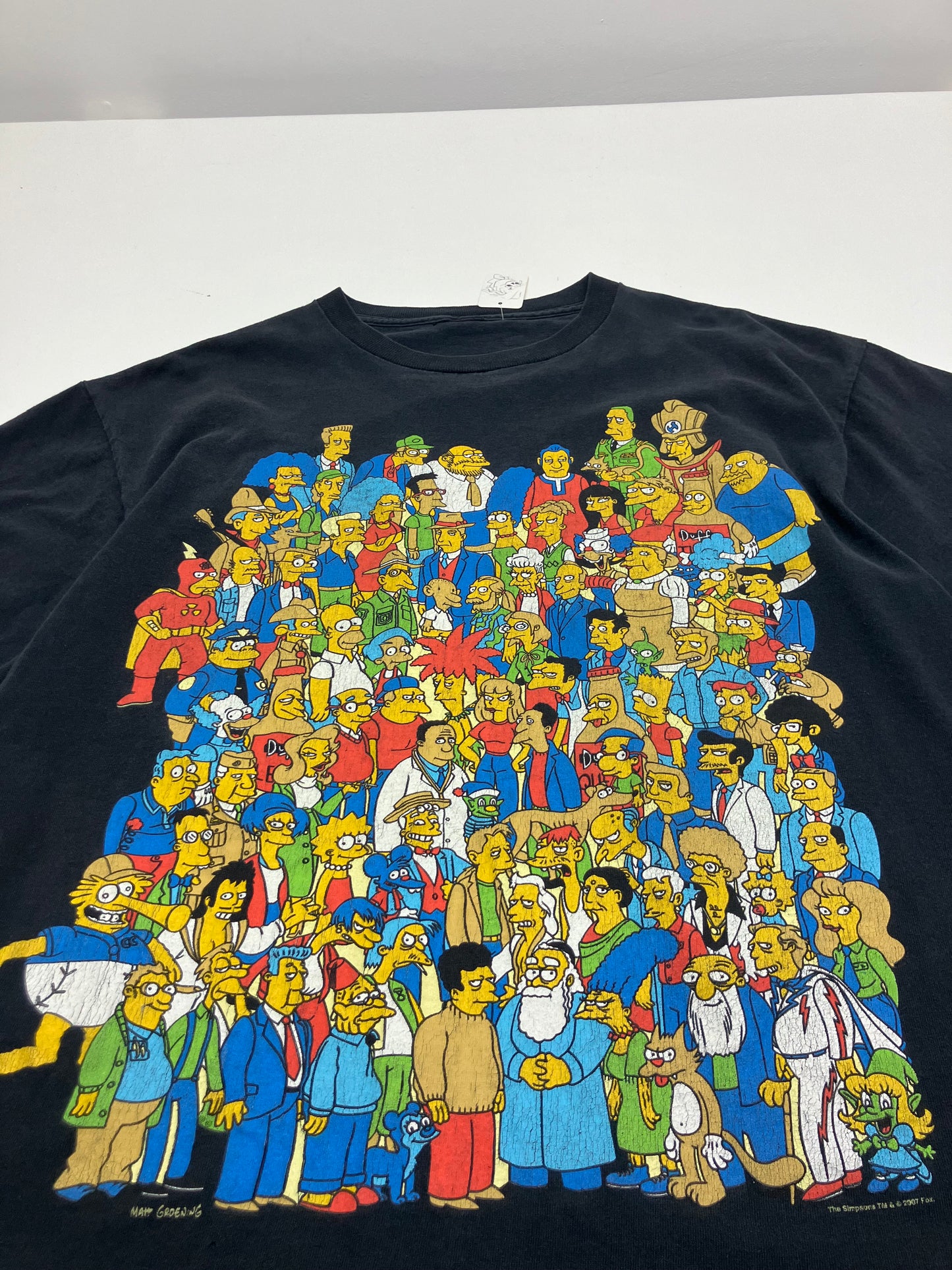 Y2K 2007 Simpsons All Characters Graphic Tee
