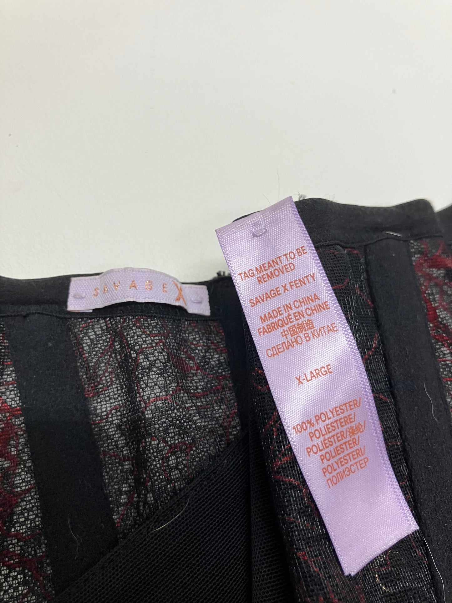 Savage x Fenty Red Lace Corset