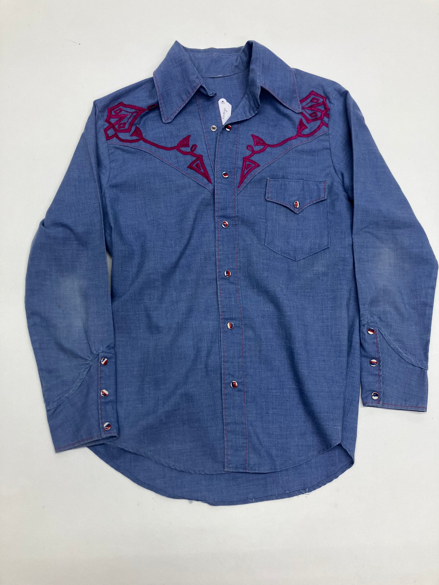Vintage 1970’s Spiked Collar Western Shirt