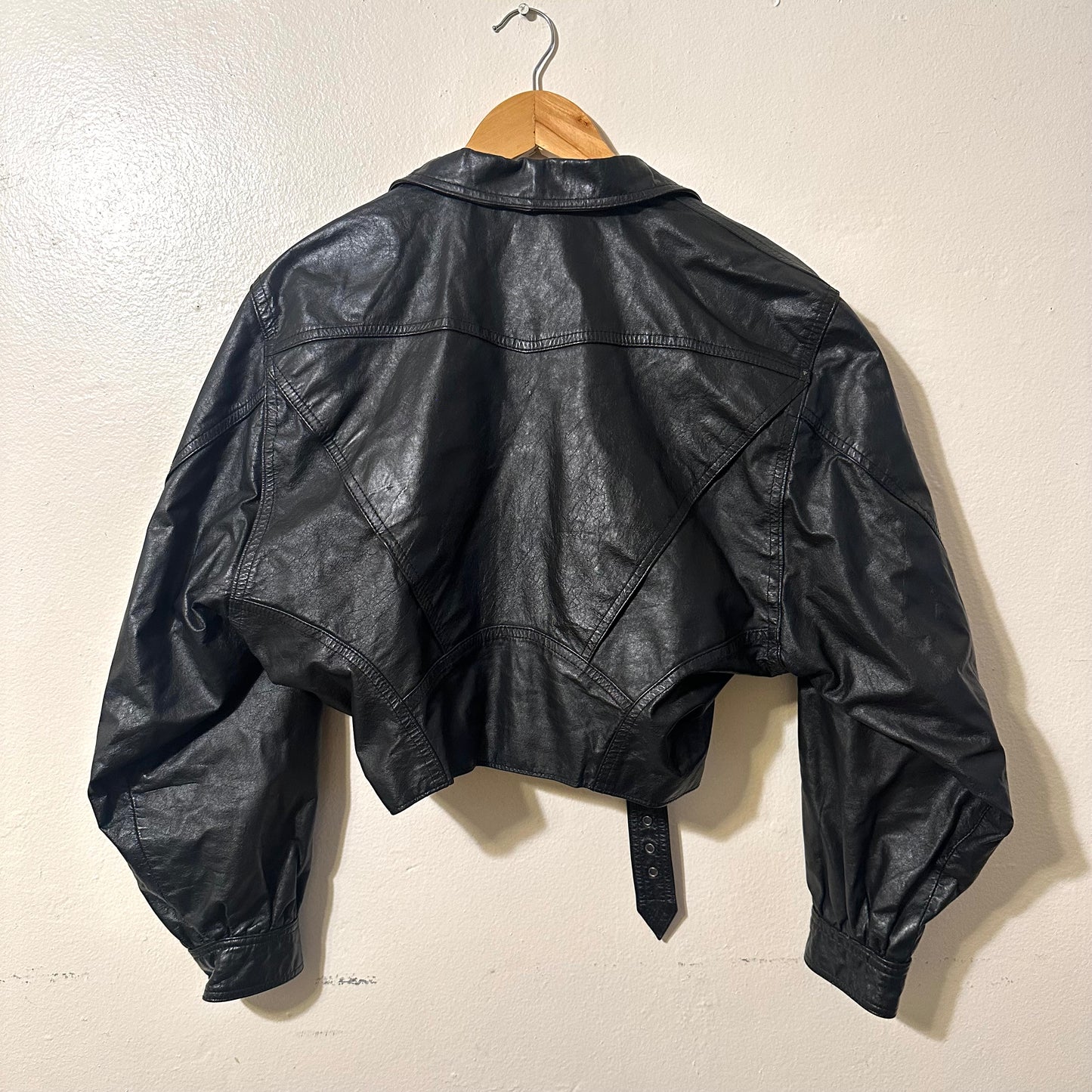 Luis Alvear Vintage Cropped Leather Jacket