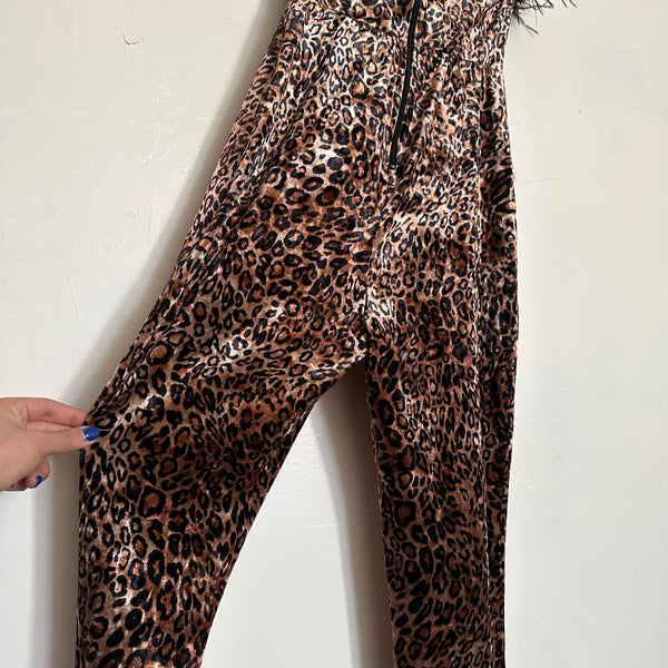 Leopard Velvet Jumpsuit