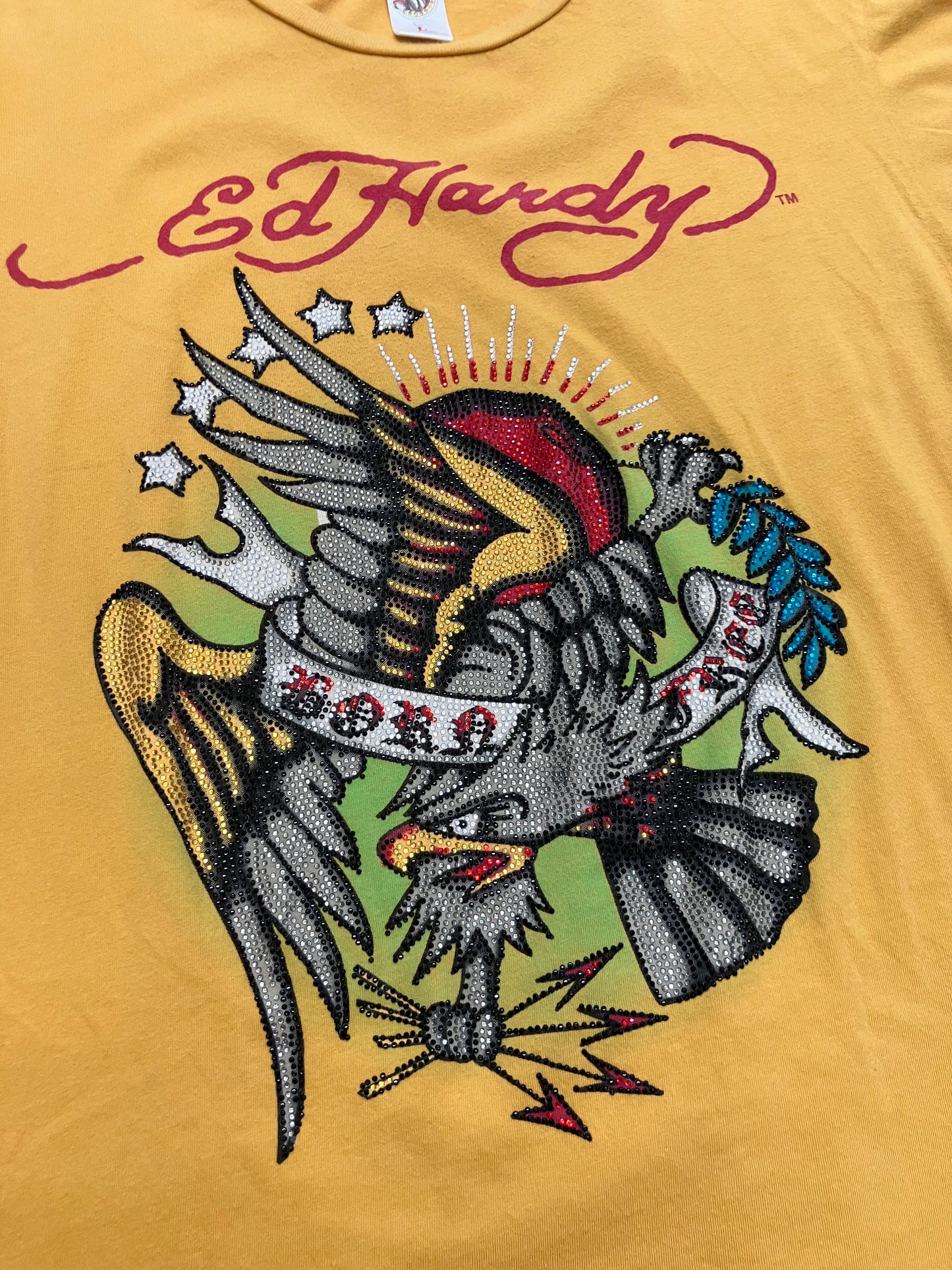 Y2K Ed Hardy Bedazzled Tee