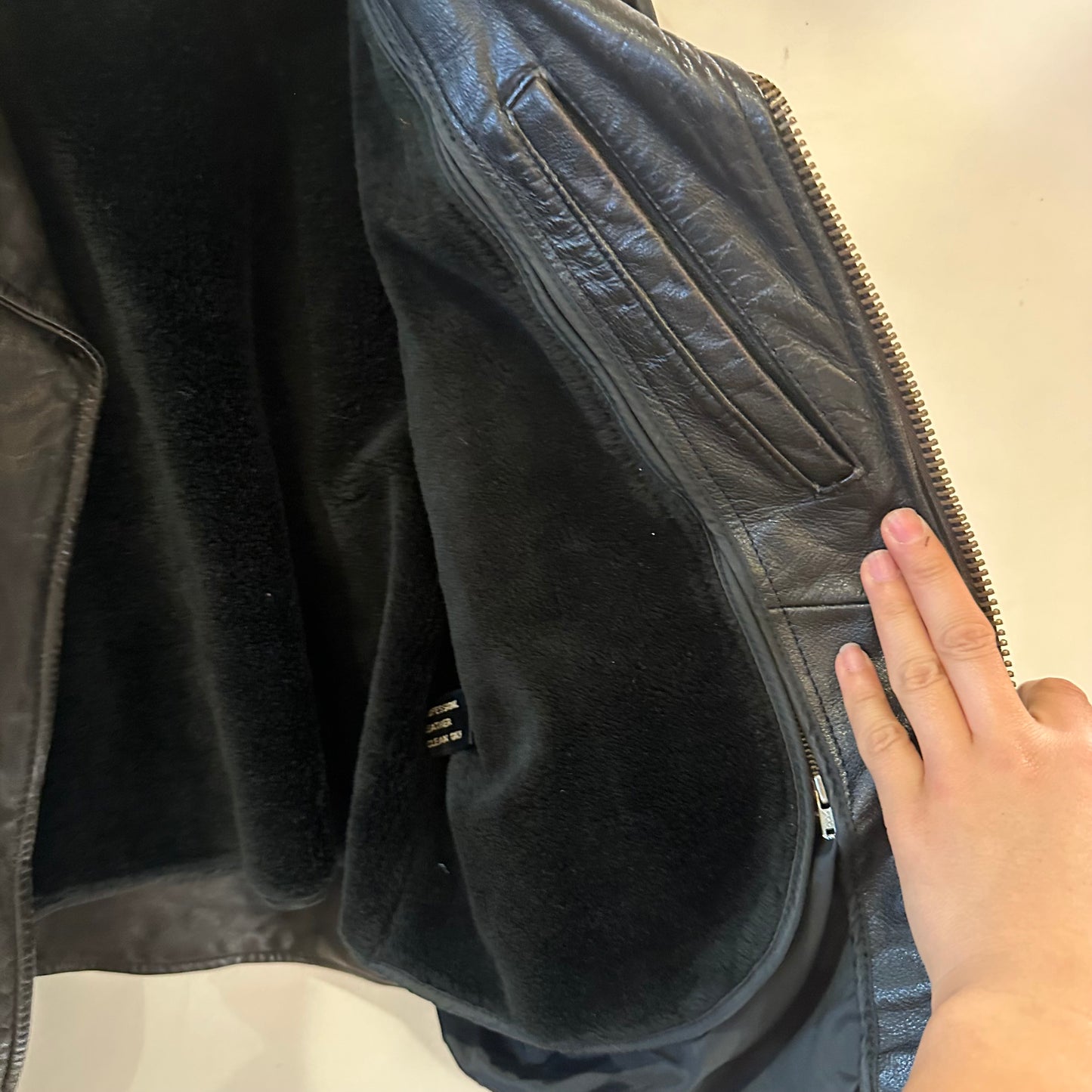 Wilsons Suede & Leather Black Moto Jacket