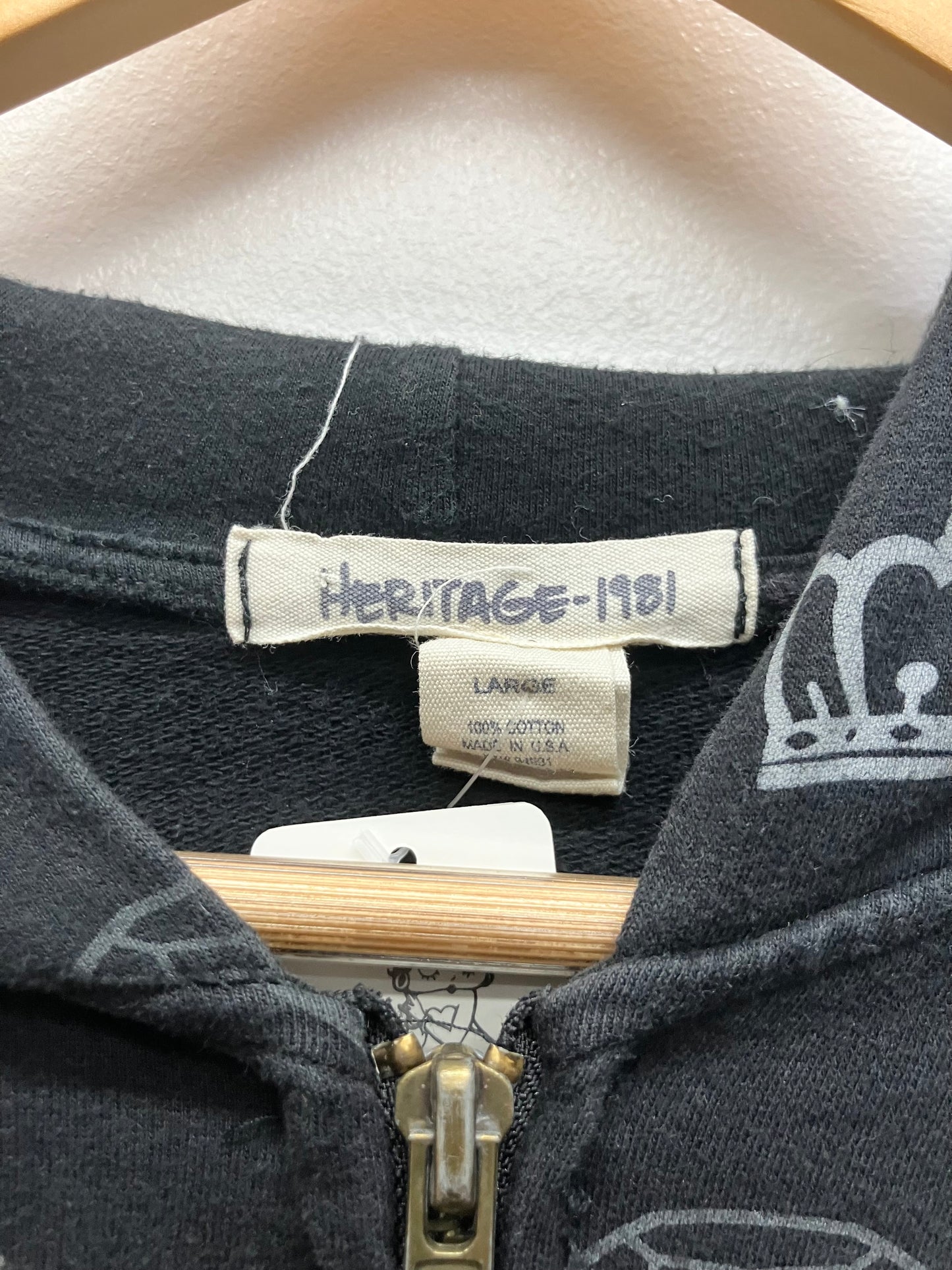 Y2K All Over Print Heritage 1981 Zip-up Hoodie