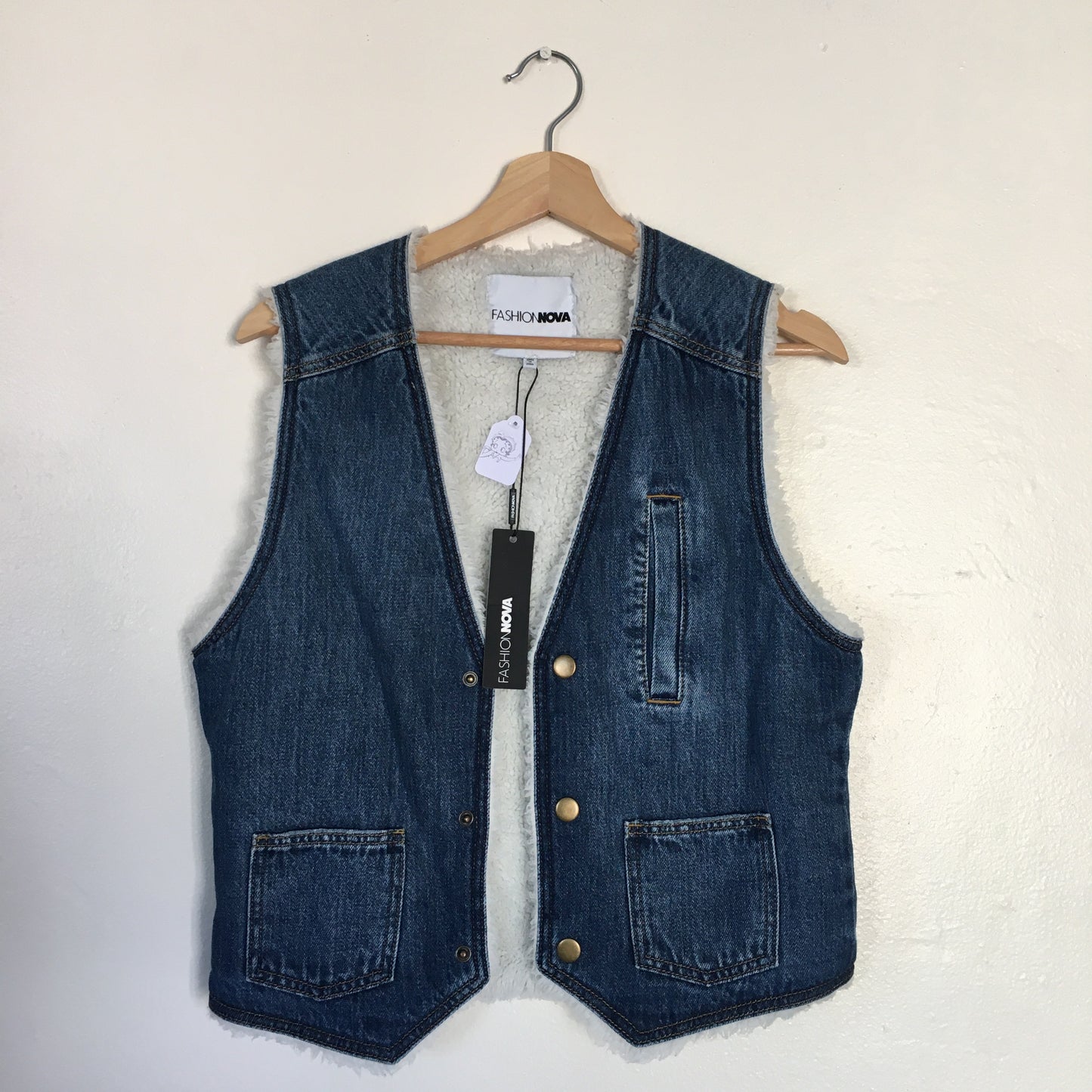 Denim Sherpa Vest