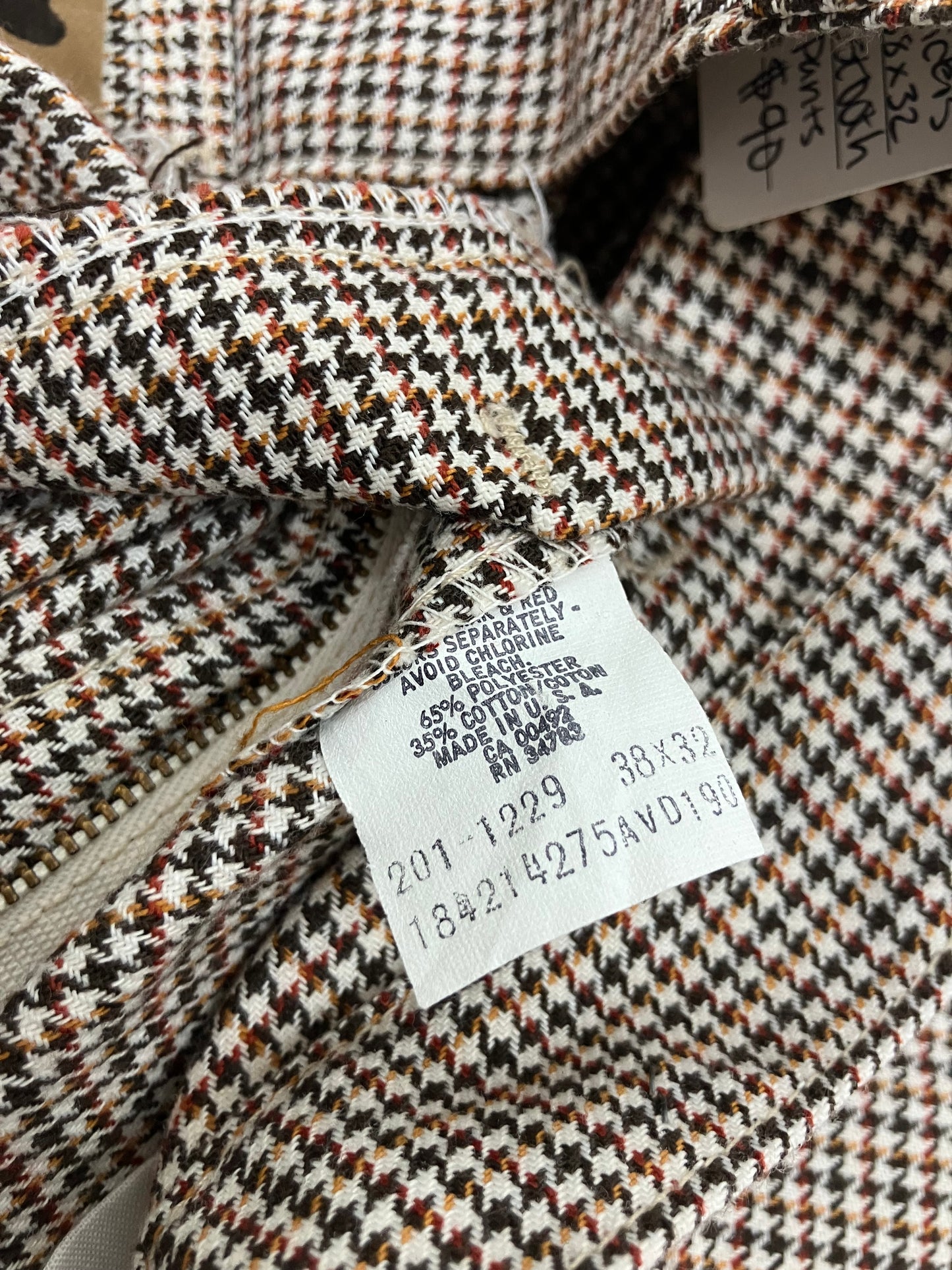 Vintage 1970’s Houndstooth Lee Pants