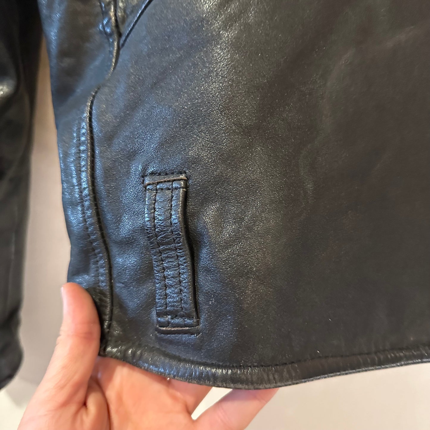 Wilsons Suede & Leather Black Moto Jacket