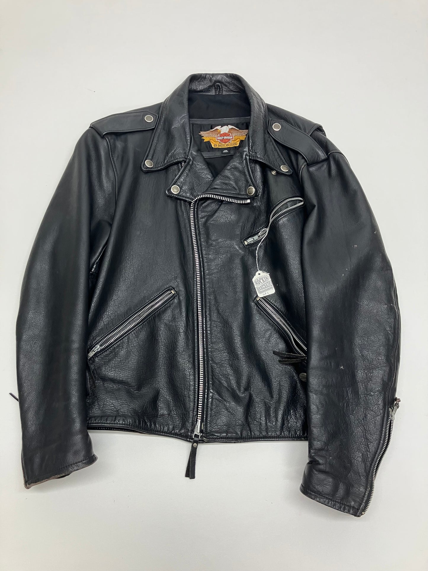 Vintage Harley Davidson Leather Biker Jacket