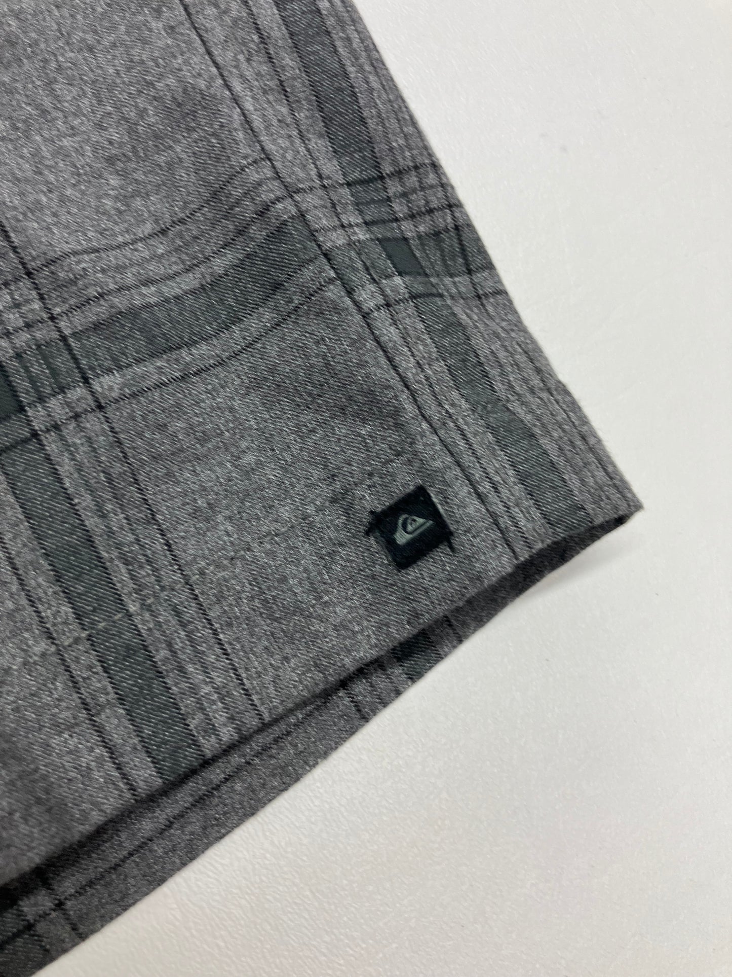Gray Quiksilver Plaid Shorts
