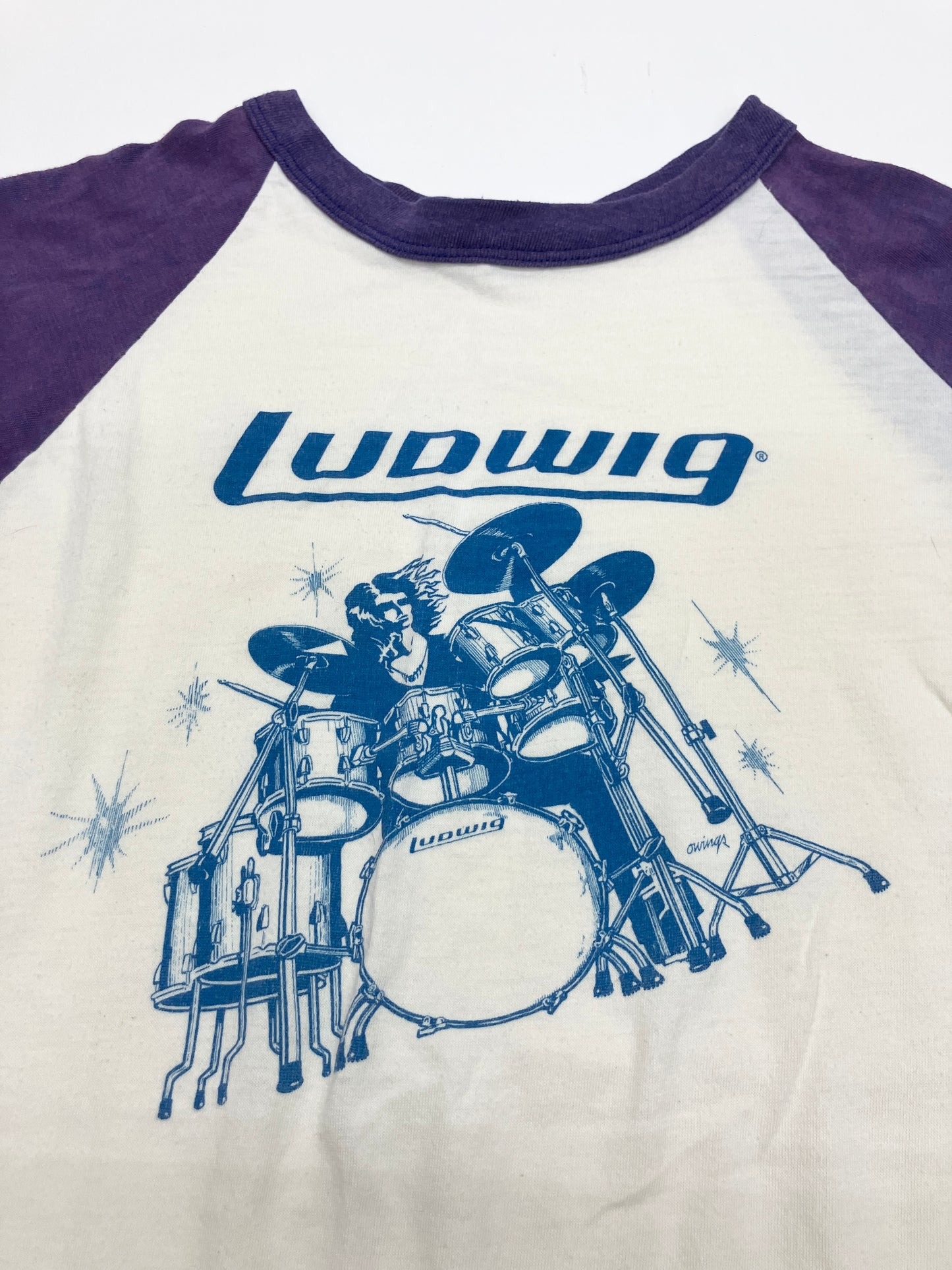 1970s Ludwig Drum Ringer Tee