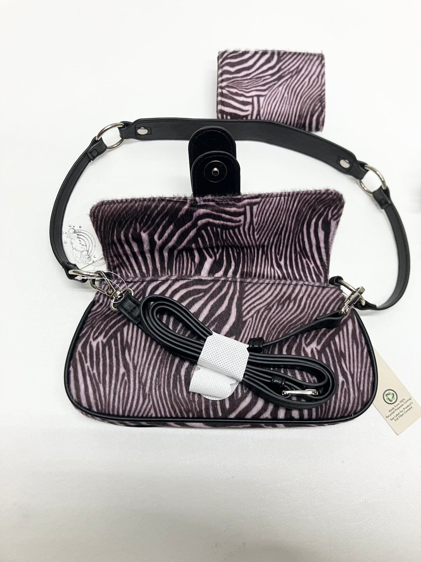 Pink Zebra Print Purse + Wallet