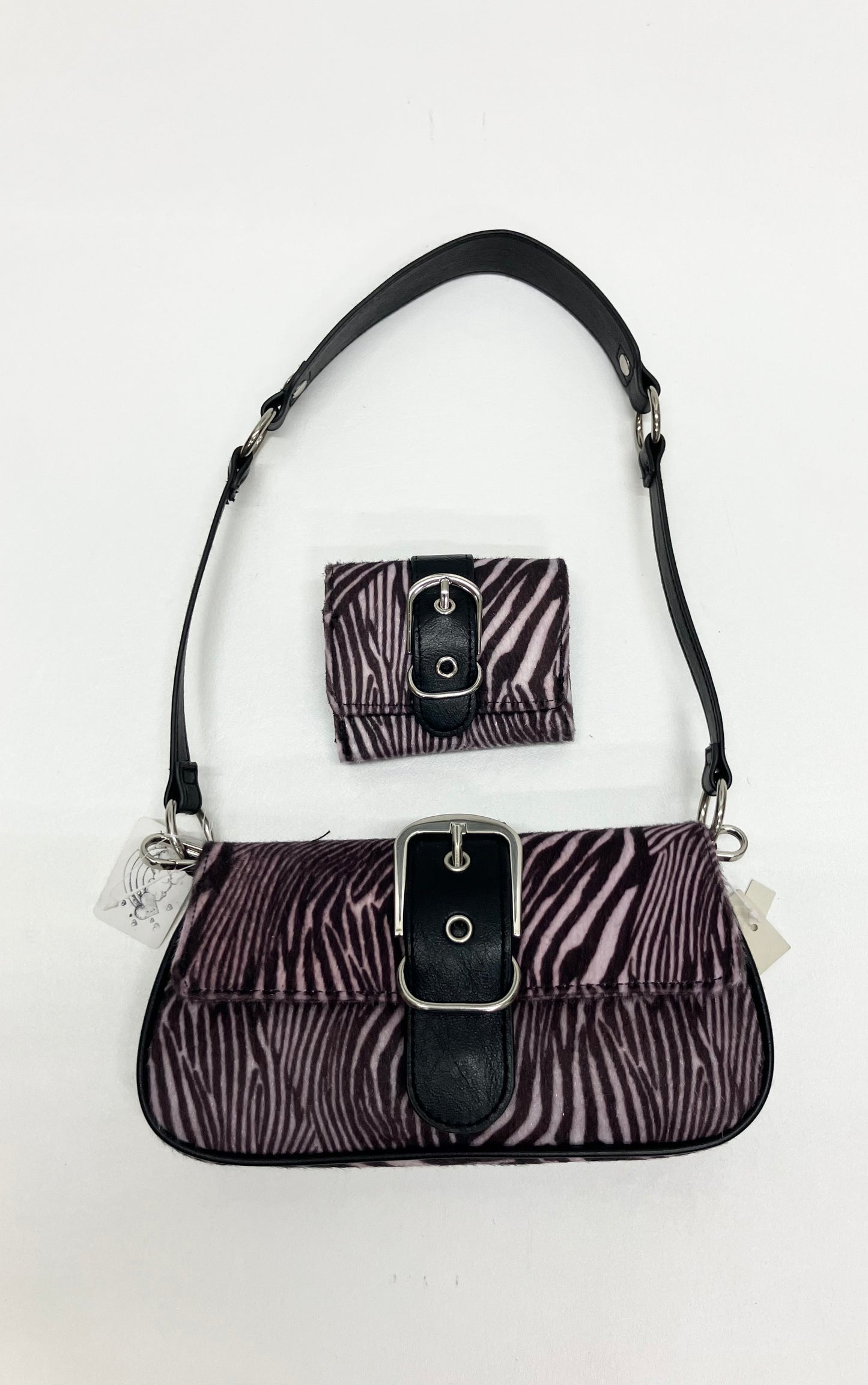 Pink Zebra Print Purse + Wallet