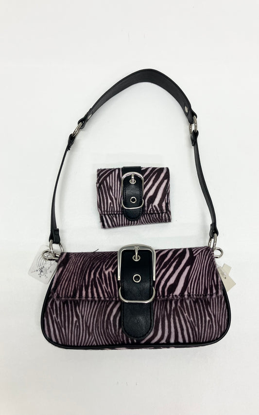 Pink Zebra Print Purse + Wallet