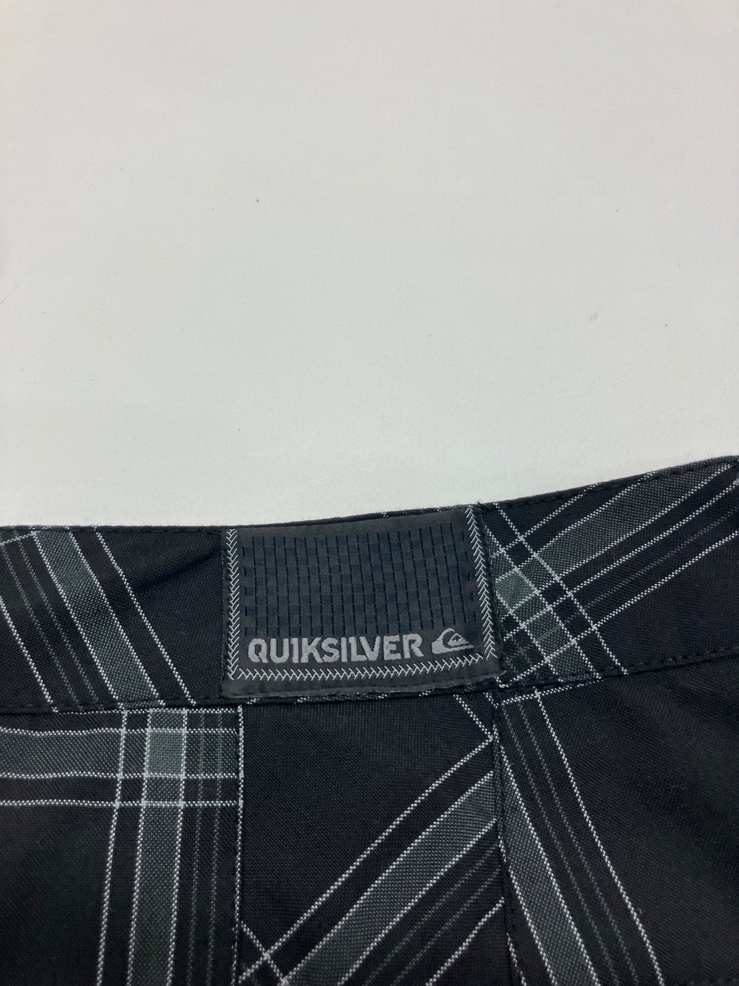 Black Quiksilver Plaid Shorts