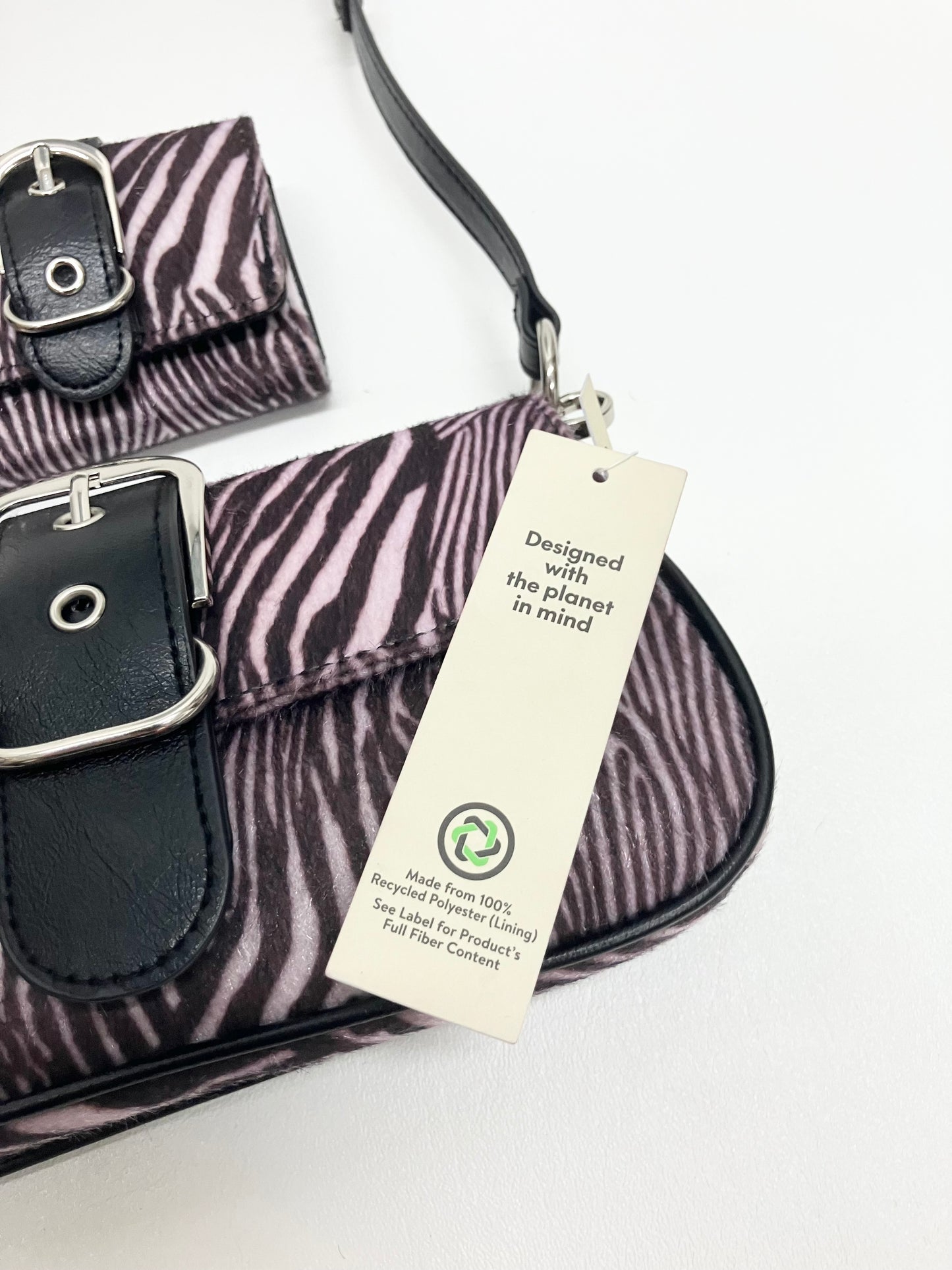 Pink Zebra Print Purse + Wallet