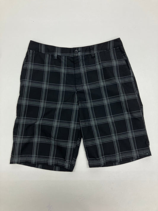 Black Quiksilver Plaid Shorts