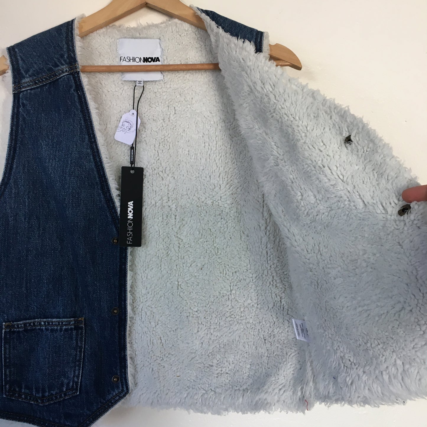 Denim Sherpa Vest