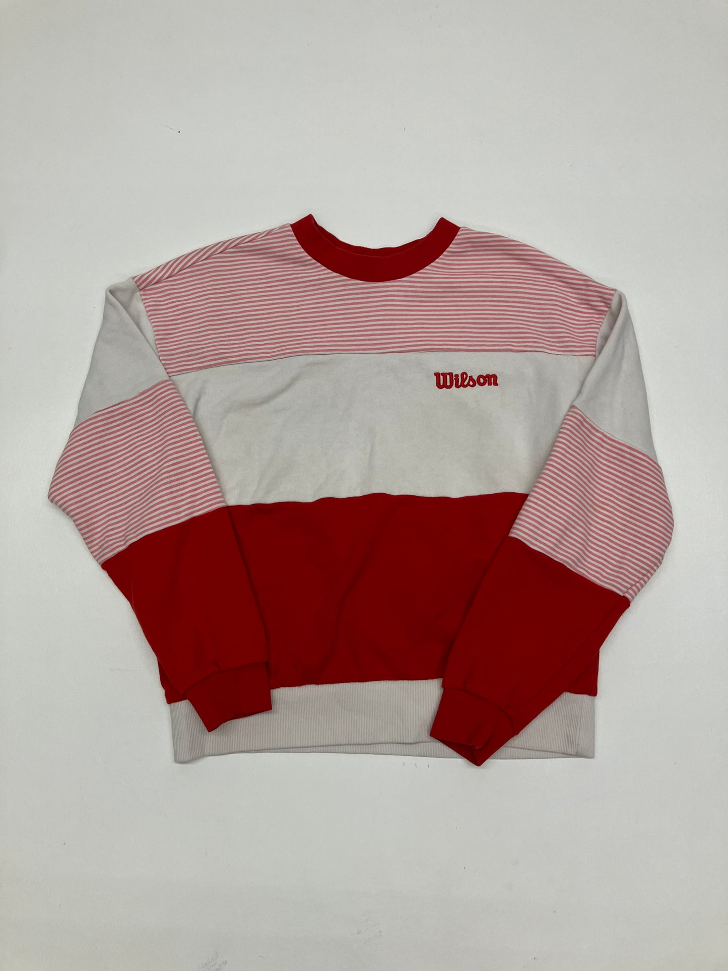 Forever 21 X Wilson Tennis Striped Crewneck