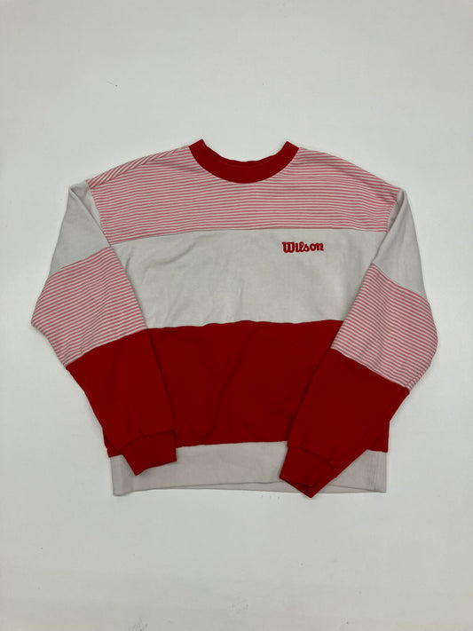 Forever 21 X Wilson Tennis Striped Crewneck