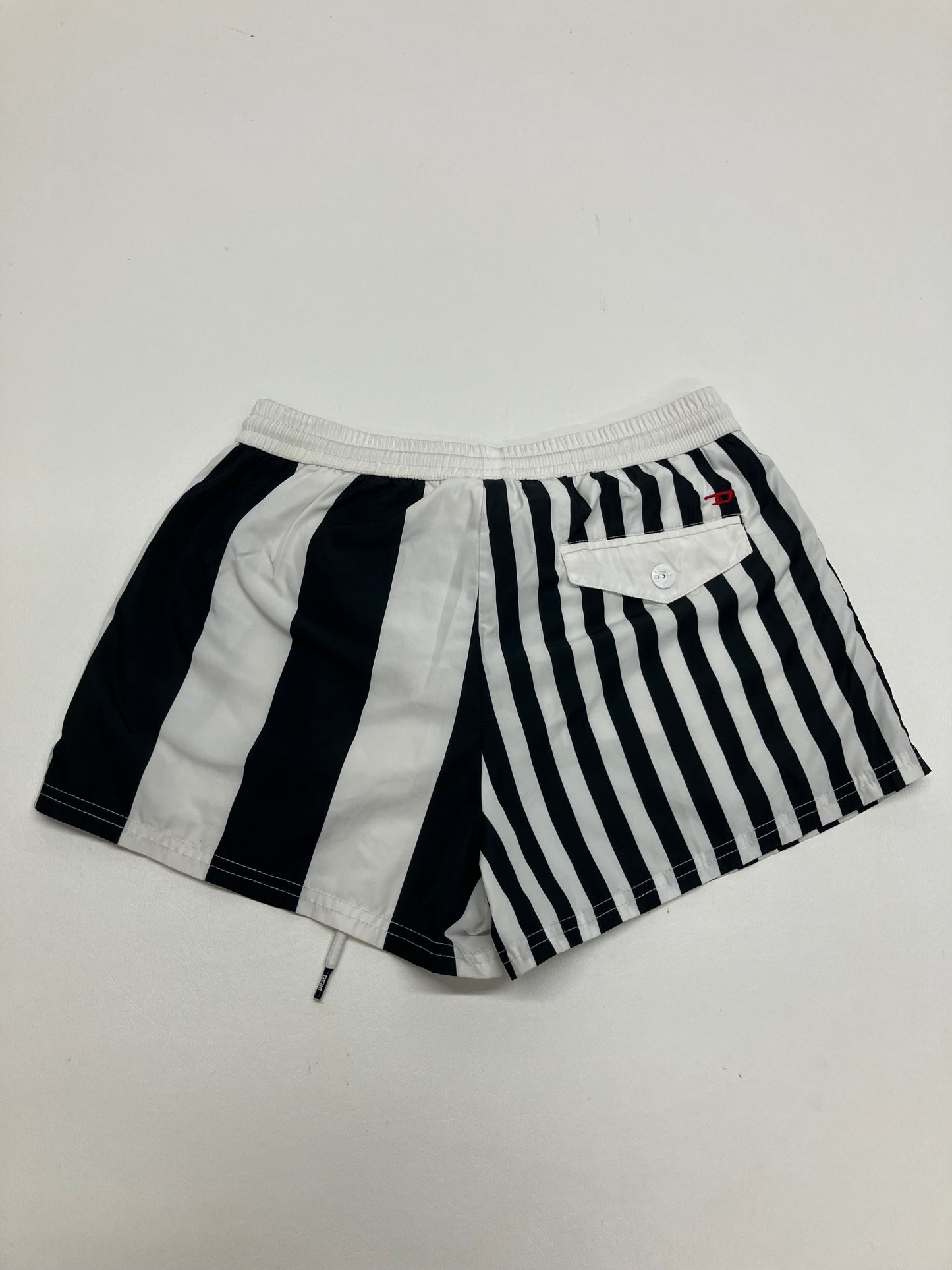 Diesel Embroidered Striped Swim Trunk/Board Shorts