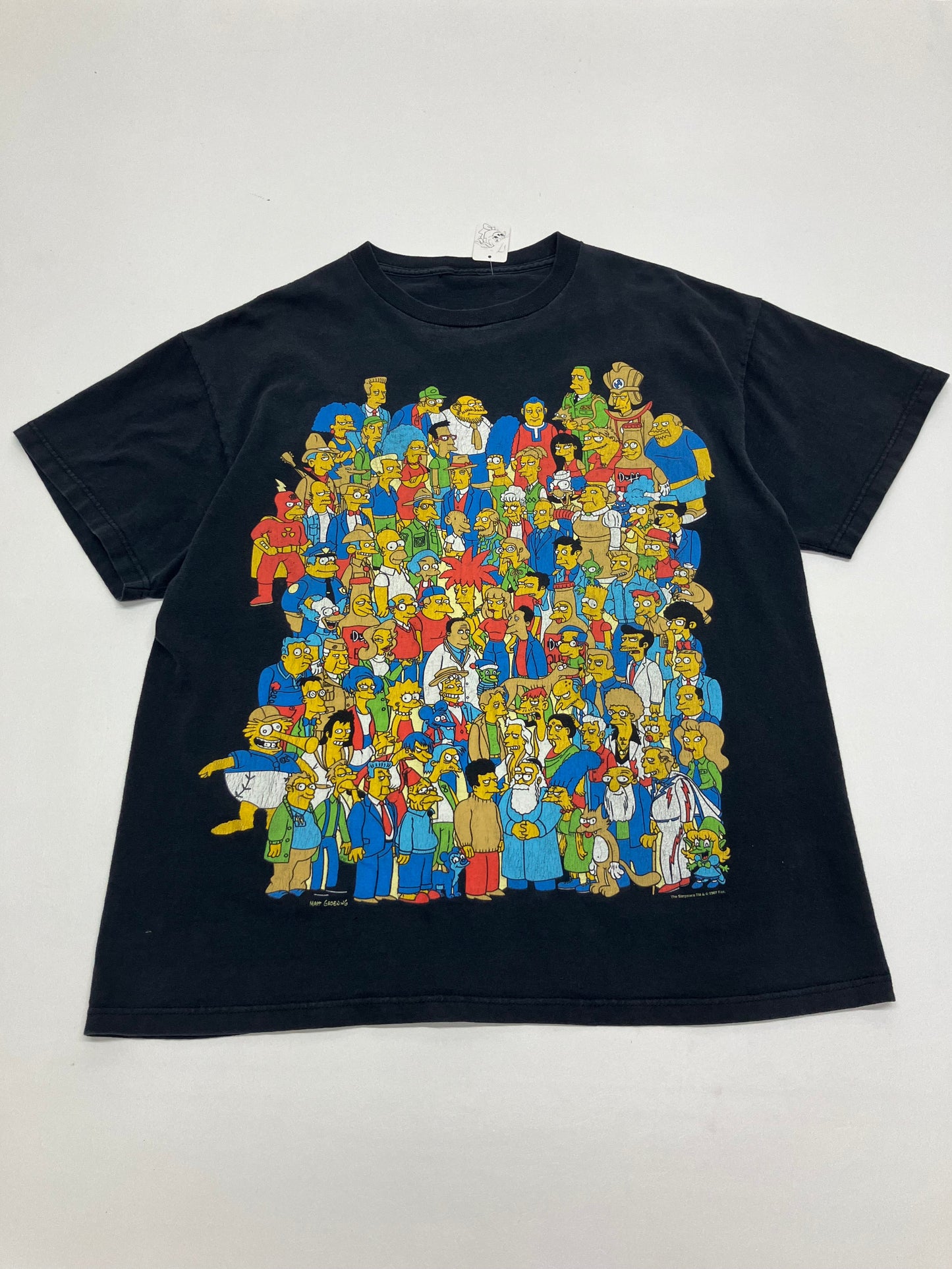 Y2K 2007 Simpsons All Characters Graphic Tee