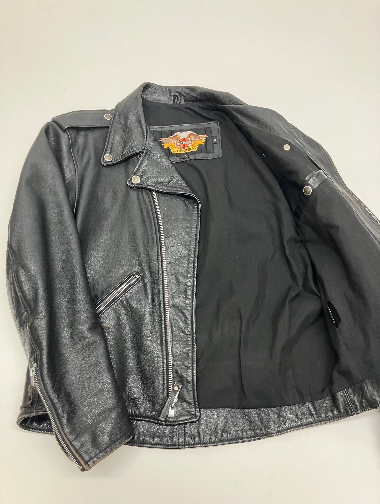 Vintage Harley Davidson Leather Biker Jacket