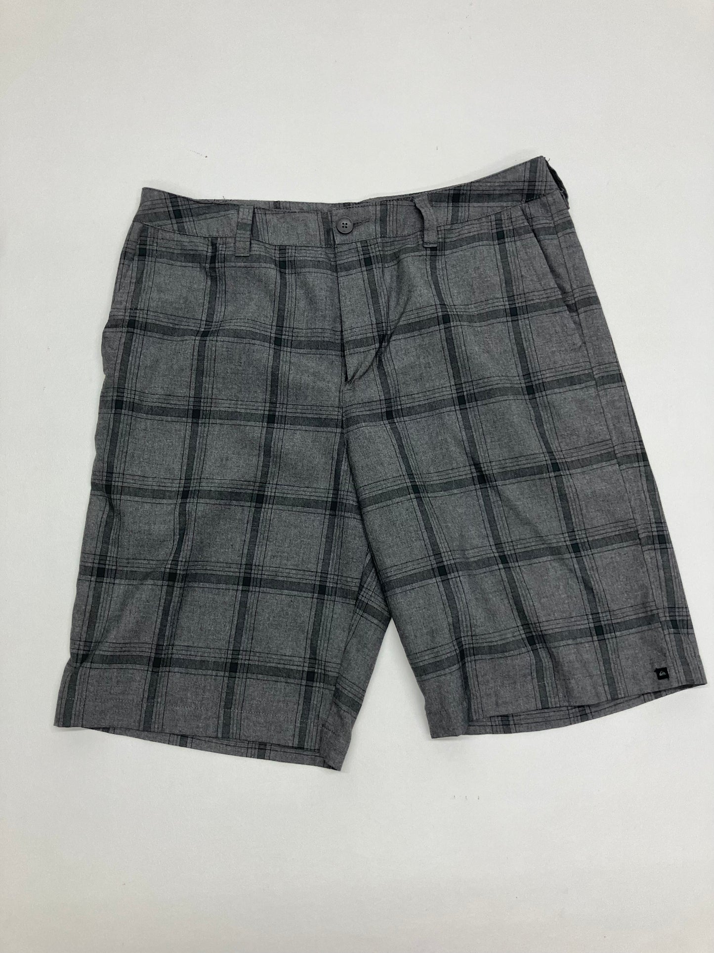 Gray Quiksilver Plaid Shorts