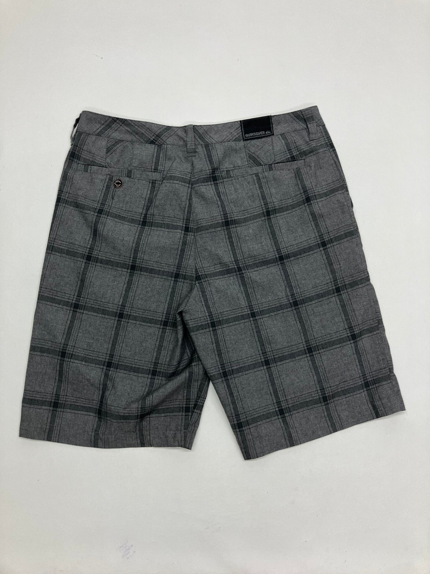 Gray Quiksilver Plaid Shorts