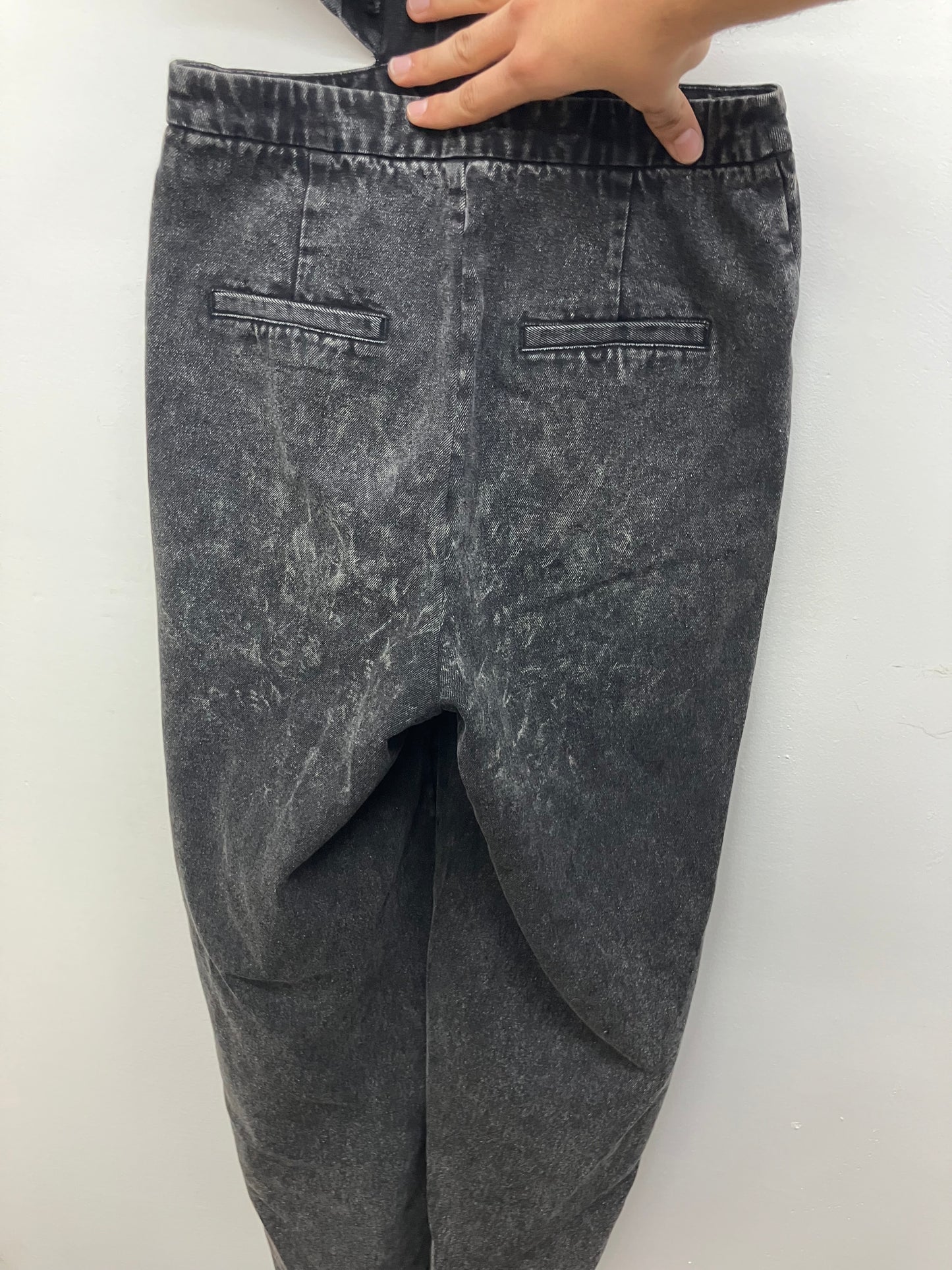 Halter Black Denim Jumpsuit