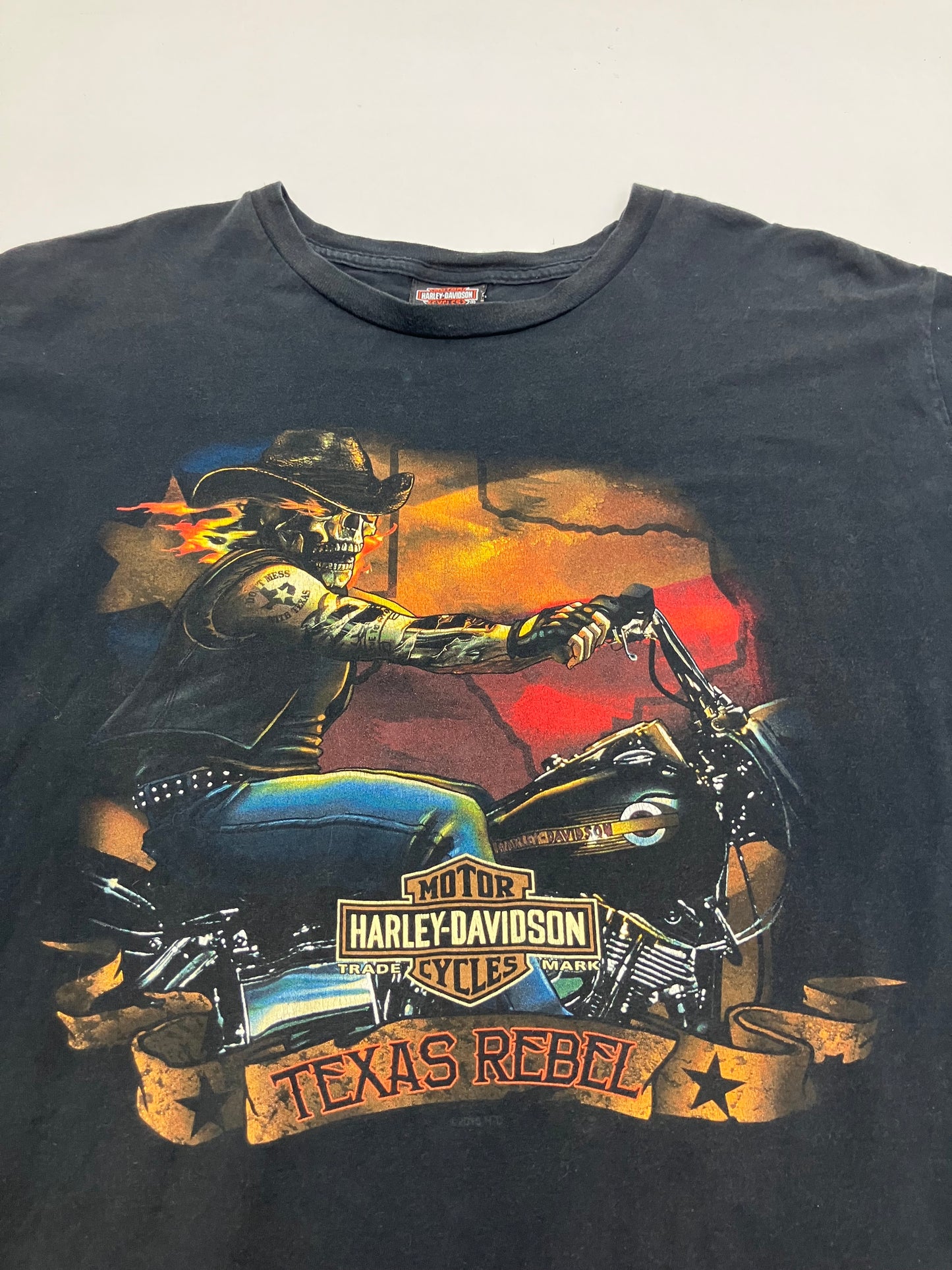 Y2K Harley Davidson Texas Rebel Graphic Tee
