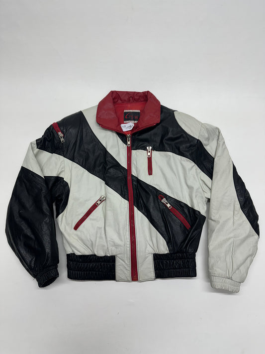 Vintage 80s Global Identity Leather Moto Jacket