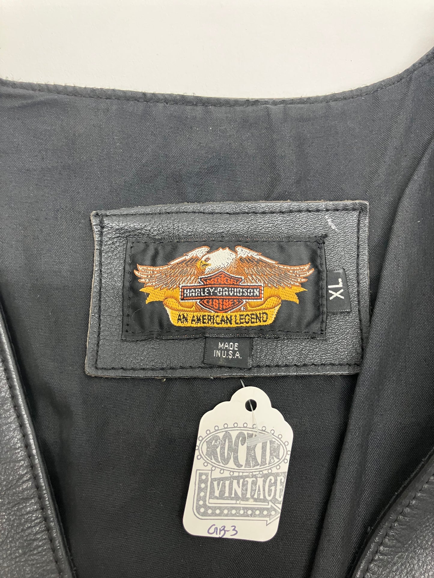 Vintage Harley Davidson Leather Vest