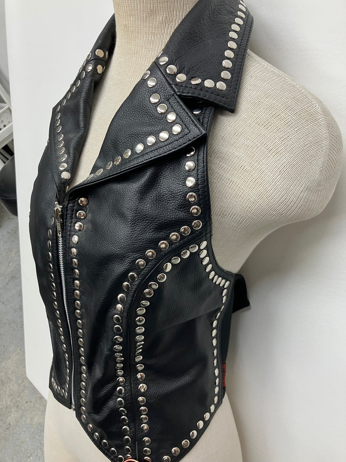 Custom Hand Studded New Leather Vest