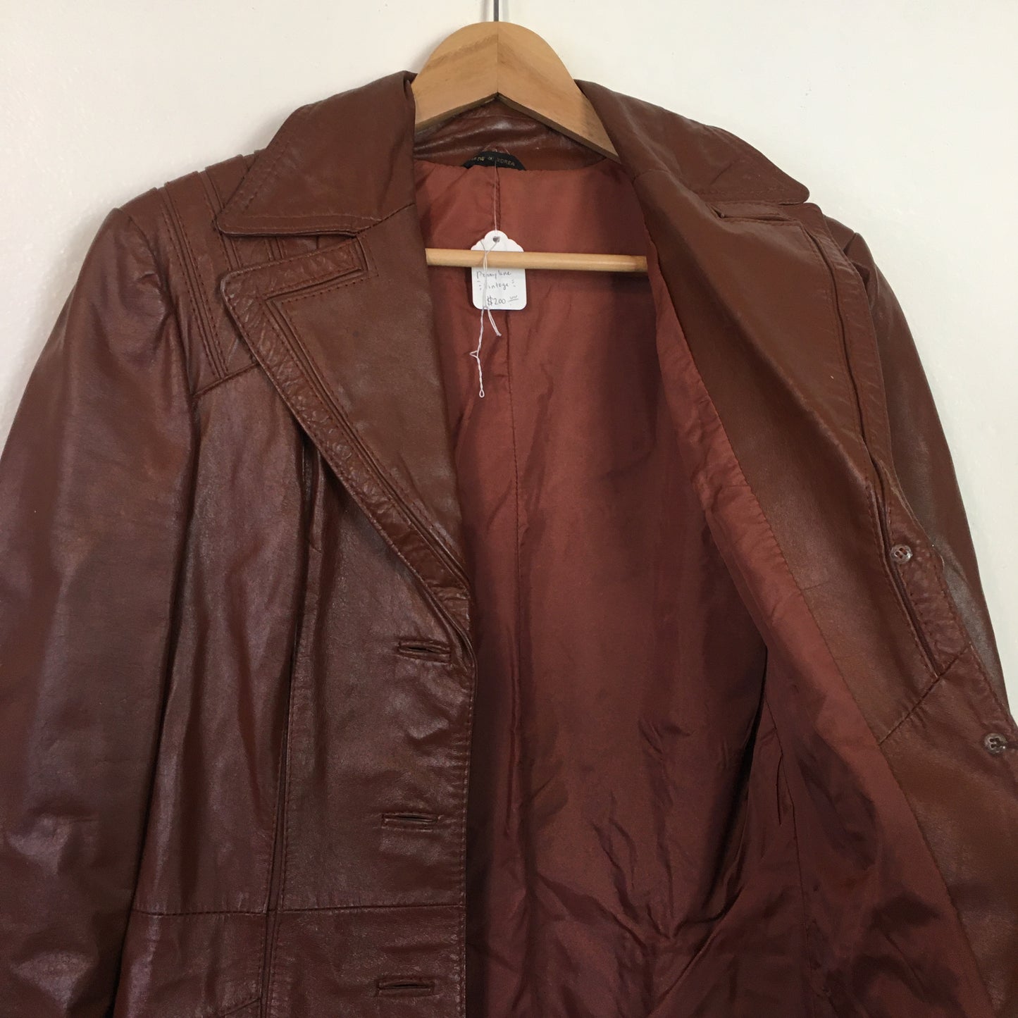 Vintage Penny Lane Leather Coat