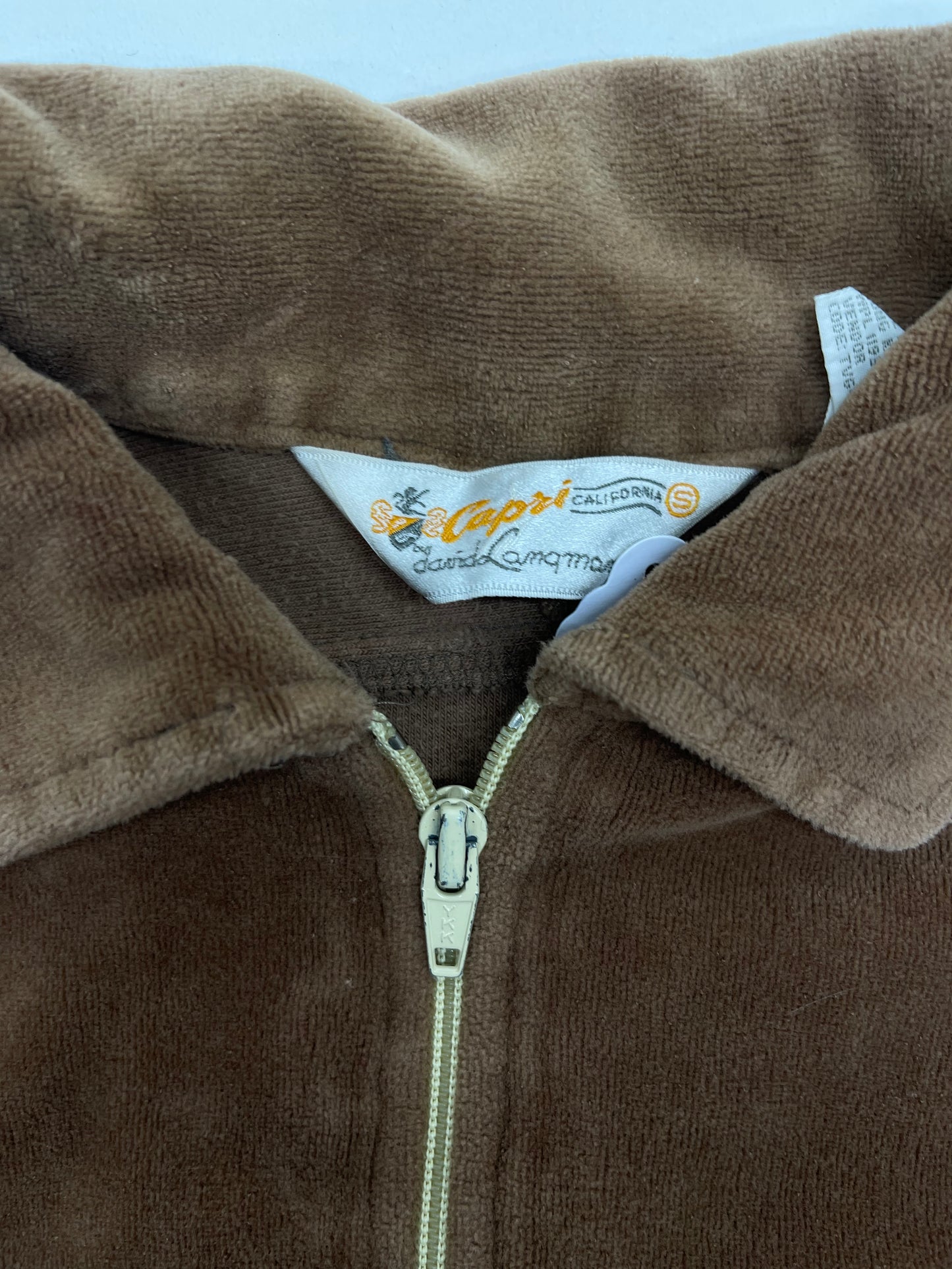 Vintage Capri Cali Velour Track Jacket