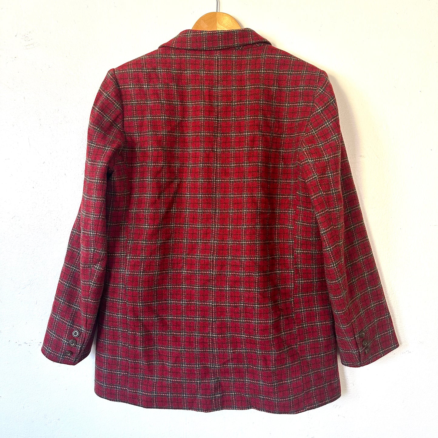 Vintage 100% Wool Plaid Blazer