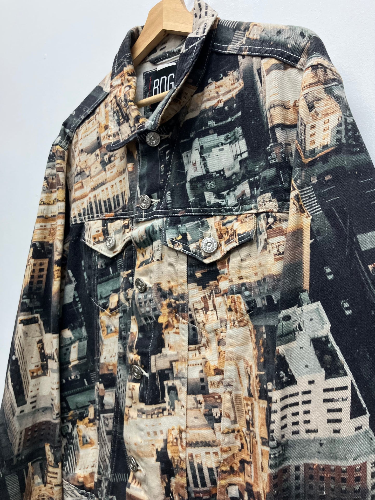 Y2K Style BDG Denim Cityscape Jacket