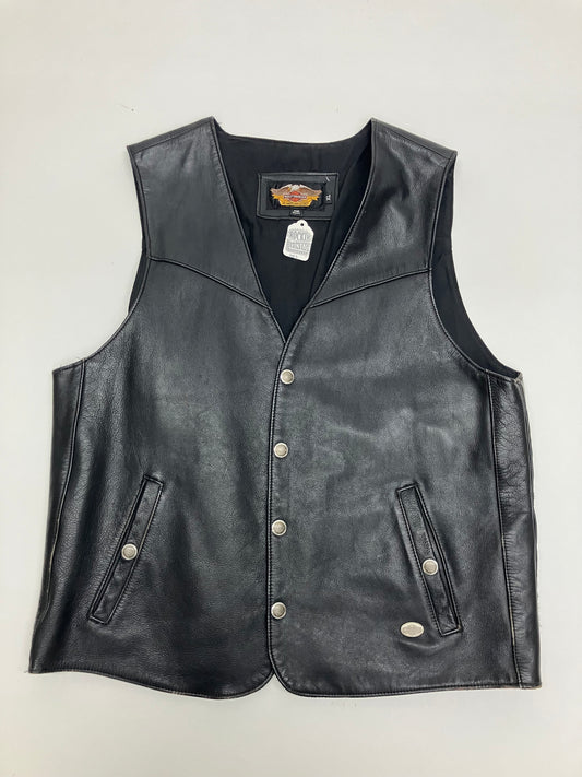 Vintage Harley Davidson Leather Vest