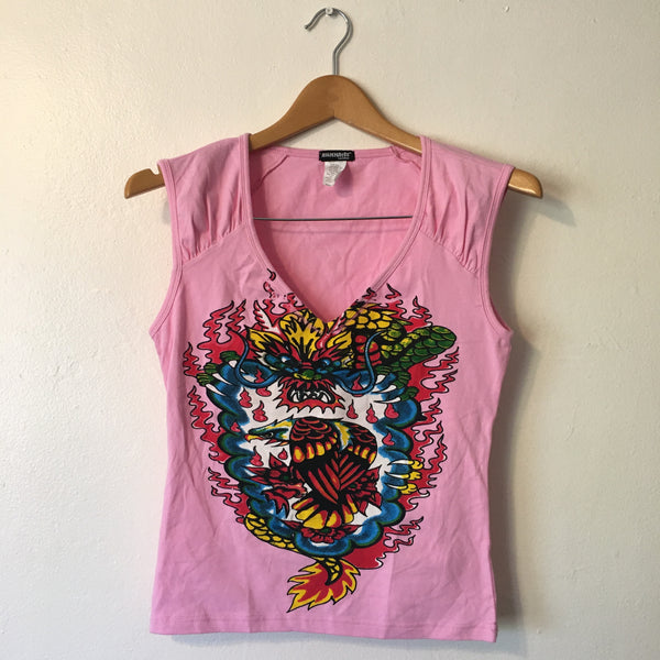 Roommates Y2K Flame Dragon Graphic Tank